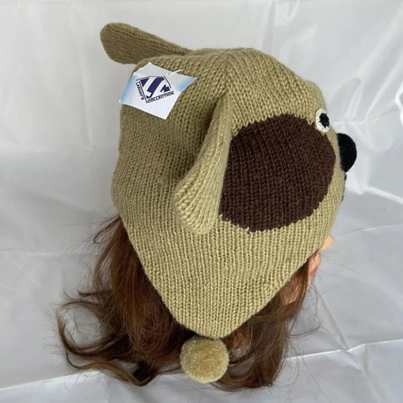LACHEYS Collection NWT Kids/Adult 100% Wool Puppy Knitted Beanie Fleece LA - Picture 3 of 11